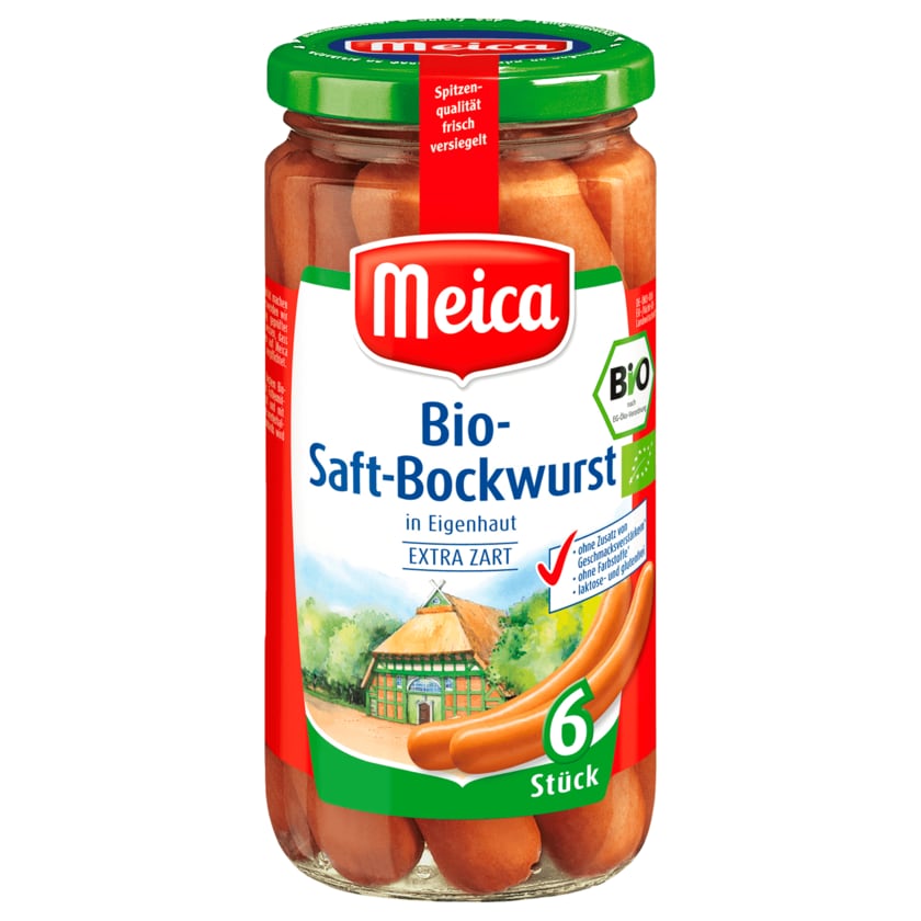 Meica Bio-Saft-Bockwurst 180g, 6 Stück
